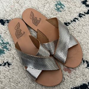 Silver Ancient Greek Sandals